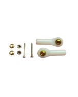 Ball Link, 3mm Brass Ball, White 2 Pack (Gator)