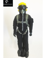 Modern Jet RC Pilot Figure 12" 1/5 - 1/6 (Black with Yellow Helmut)