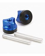 Secraft 4mm Wing Bolts (pair) Blue