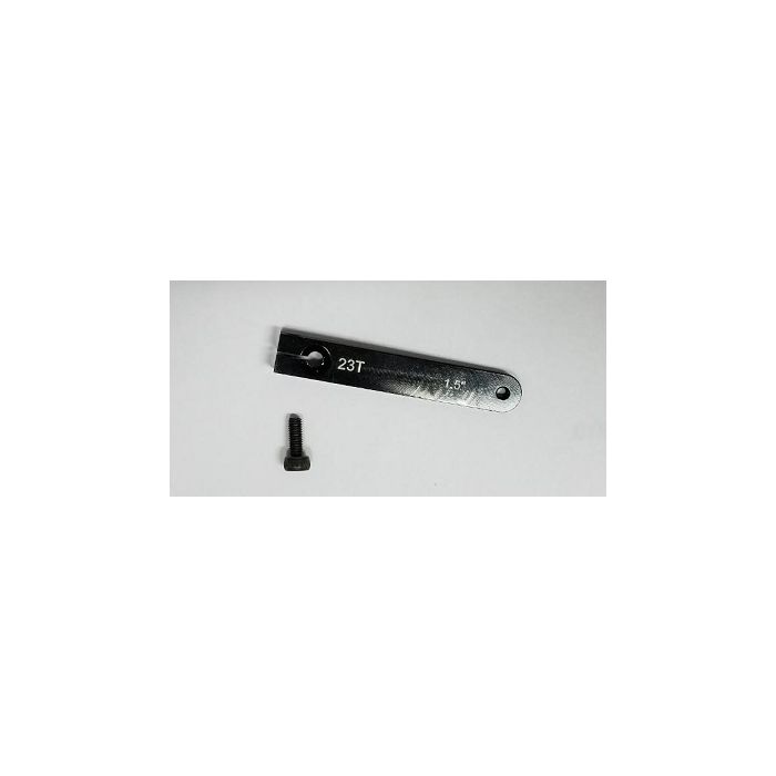 Servo Arm, 1.5" (38mm) x 2.5mm/4-40, JR / Spektrum 23T Aluminum, Black (Gator), V1