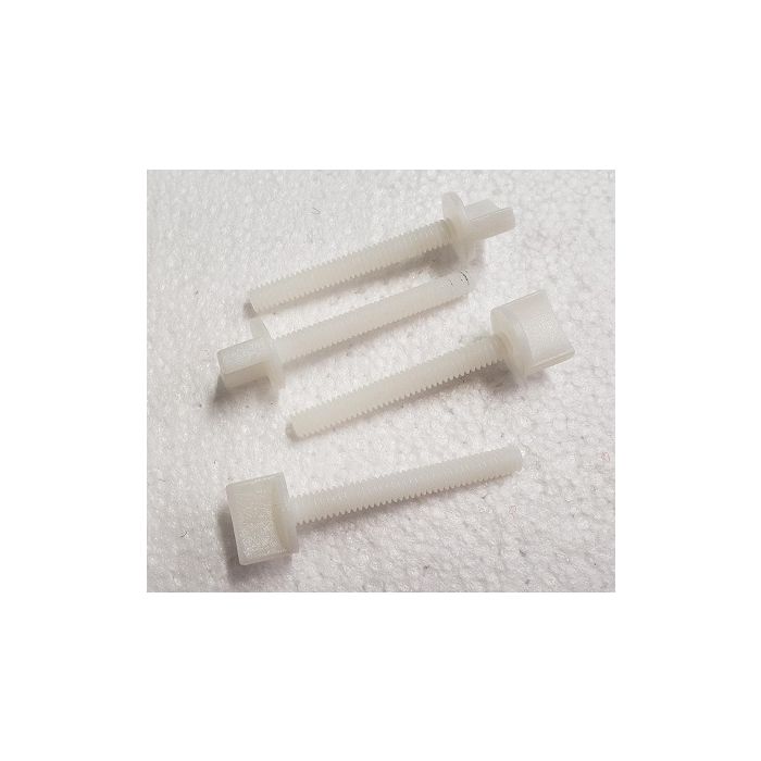 1/4 x 20 x 50MM (2") Nylon Wing bolts pack of 4 white