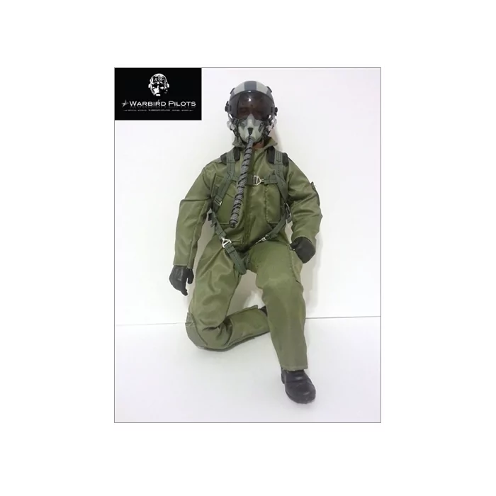 1/4.5 - 1/4 Modern Jet RC Pilot Figure 15" (Green) By Warbirdpilots