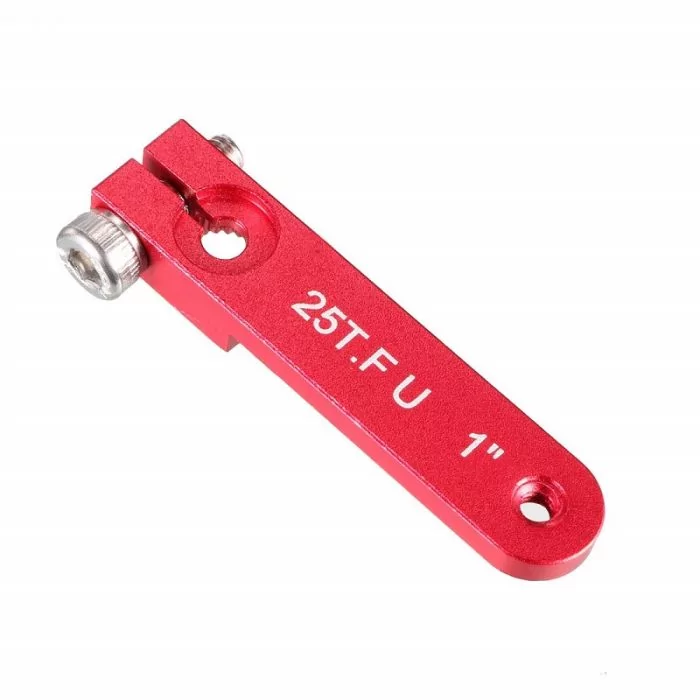 Servo Arm 1 Inch 25T 4-40# Thread Red, for Futaba Style spline (Gator RC)