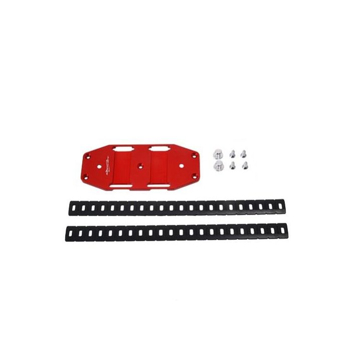 Secraft Battery Tray Holder Aluminum Anti-Slip M (115x50mm/39g) Red