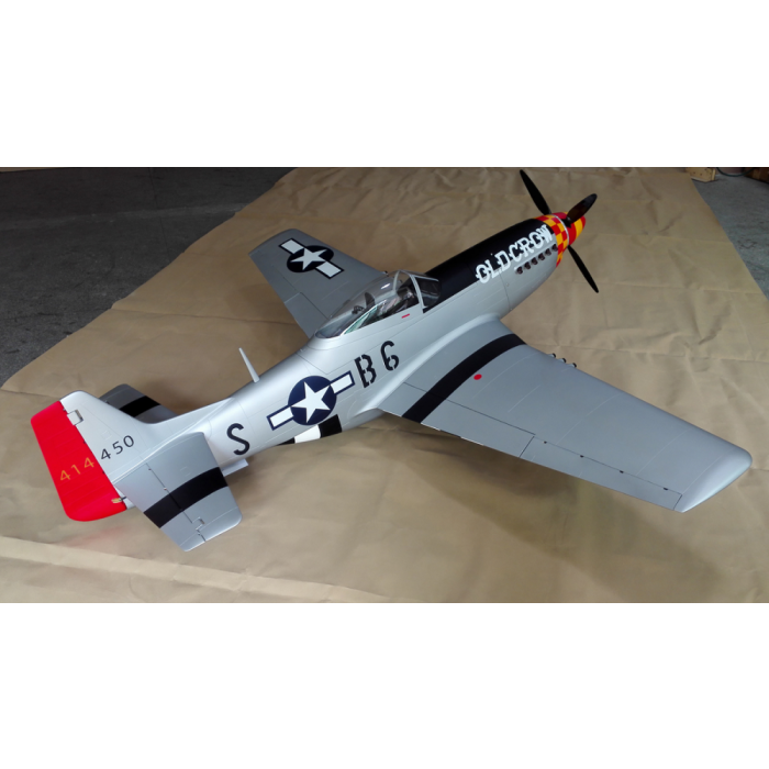 Wing Set Painted Silver, Old Crow Decals included (P-51, TopRC Model)