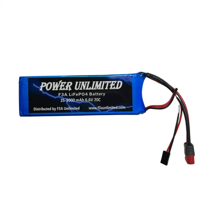2s, 3000mAh, 6.6V 20C Receiver LiFe Battery (Power Unlimited) 