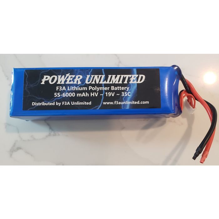 5S, 6000mAh, HV 35C Lipo Battery, Ultra Light (Power Unlimited)