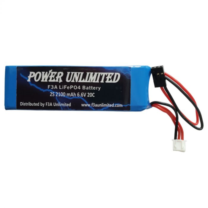 2s, 2100mAh, k6.6V 20C LiFe Receiver Batteries (Power Unlimited)