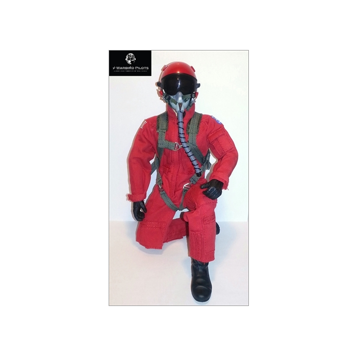 1/4.5 - 1/4 Modern Jet RC Pilot Figure 15" (Red) By Warbirdpilots