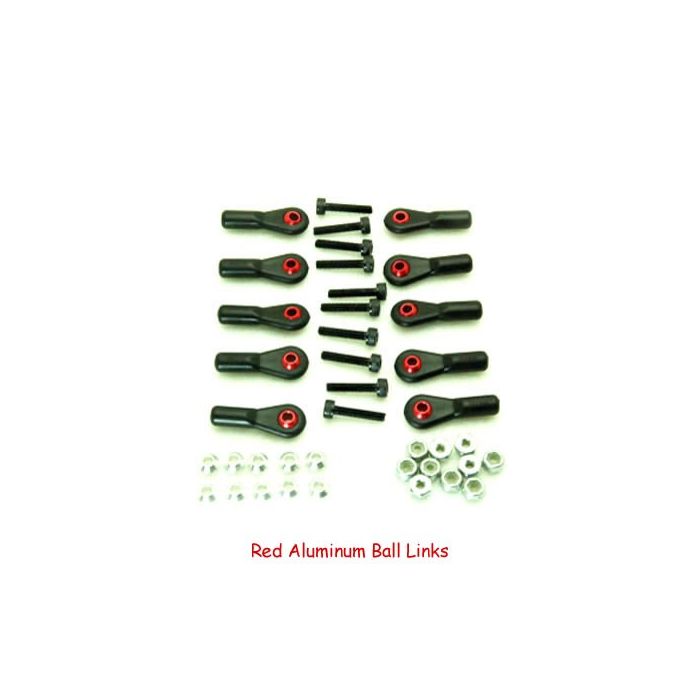 Ball Link, 3mm, Aluminum Red, 10 Pack (Secraft) 