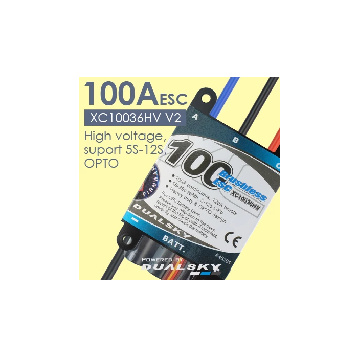 Dualsky 100Amp  HV 5 to 12S Opto ESC XC10036HV V2