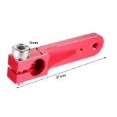  Servo Arm 1 Inch 25T 4-40# Thread Red, for Futaba Style spline (Gator RC)