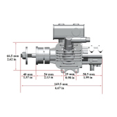 26cc Side Exhaust Gas Motor, Stinger Engines