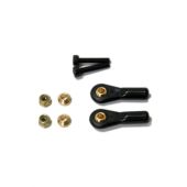 Ball Link, 4-40 Brass Ball, Black 2 Pack (Secraft)