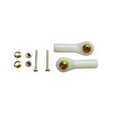 Ball Link, 3mm Brass Ball, White 2 Pack (Gator)