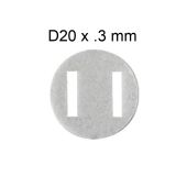 CA Hinge Round White Paper D20x.3mm (10 pack)