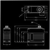 KingMax Mini Servo, 43g 347 oz. torque (8.4V) digital, steel gears ( CLS2209M)