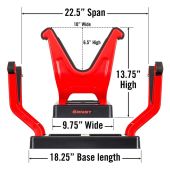 MEGA Airplane Stand - Red/Black by Ernst