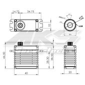 MKS X8 HBL380 Brushless Titanium-Gear High Torque  (Wide Voltage) Servo