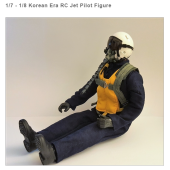 Korean Era RC Jet Pilot Figure 1/7~1/8 10 inches high