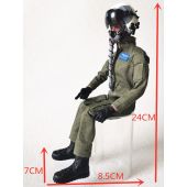 1/6 Fullbody Jet pilot with helmet (red uniform), TopRC Model