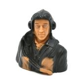 RC Flying German WWII Warbirds Pilot Bust 1/6 Prime Paint