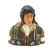 RC Flying Japanese WWII Warbird Pilot Bust 1/6