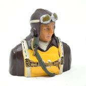 RC Flying Japanese WWII Warbird Pilot Bust 1/6