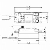 Savox High Voltage Coreless Low Profile Digital Servo with Soft Start, 0.085sec / 208.3oz @ 7.4V SV1254MGP