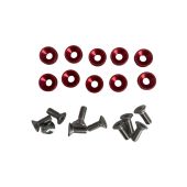 Servo Screws with Washer, 3mm Red (Secraft) 