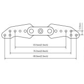 Servo Arm, 3.5" x 3mm Full Offset, Futaba/Red (Secraft)