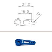 Servo Arm, .82" (21mm) x 2mm Hitec 24T Aluminum, Blue (Secraft V1)