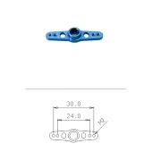 Servo Arm, 30mm (1.2") M2 Full Width, Hitec 24T Aluminum, Blue (Secraft)