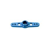 Servo Arm, 30mm (1.2") M2 Full Width, Hitec 24T Aluminum, Blue (Secraft)