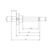 Wheel Axles, 16mm Wide, 2 Pack (Secraft)