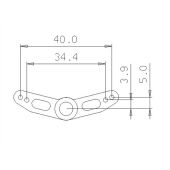 Secraft Aluminum Offset Fulll Servo Arm M2 40mm -  Futaba