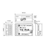 FrSky TD R12 2.4GHz 900M Dual Band Tandem Receiver with Antennas (TD R12)