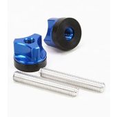 Secraft 4mm Wing Bolts (pair) Blue