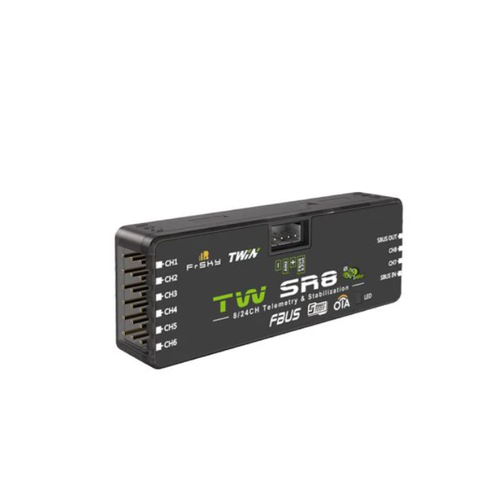 FrSky TW SR8 Stabilized Receiver with 8 Channel Ports