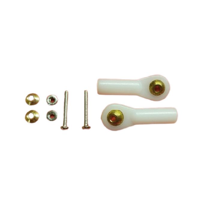 Ball Link, 3mm Brass Ball, White 2 Pack (Gator)