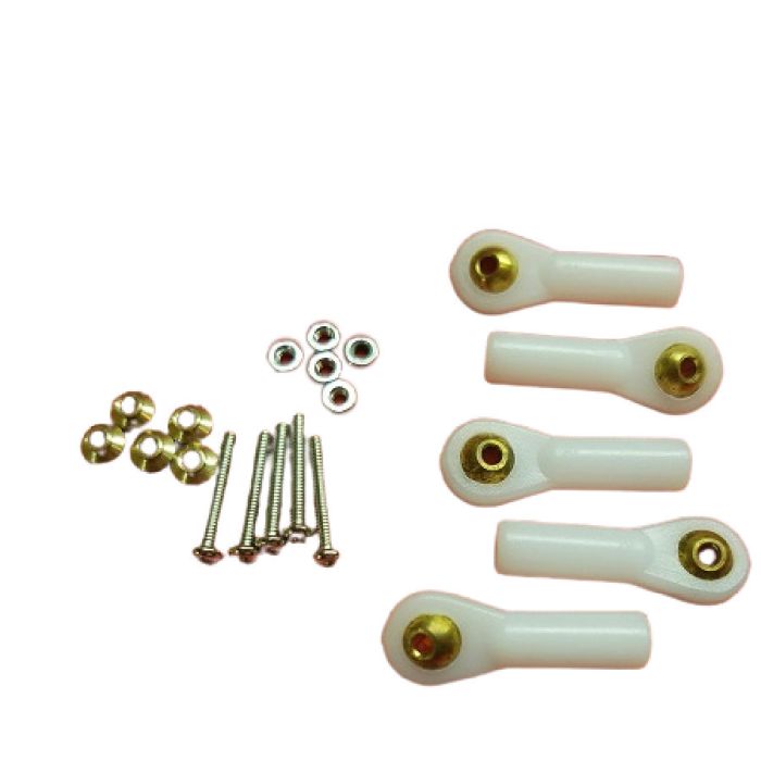 Gator-RC 3mm Brass Ball Links 5 pack w/ hardware (White)_5