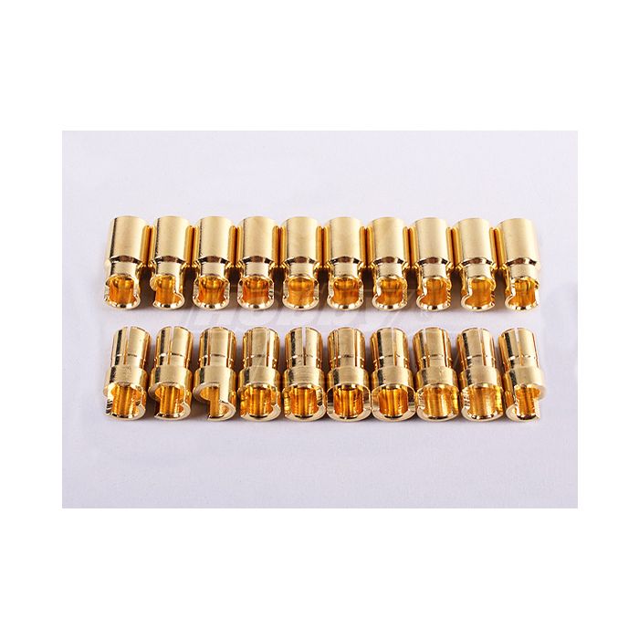 Power Unlimited Gold Plated 6mm Bullet Connectors (10pk)_1