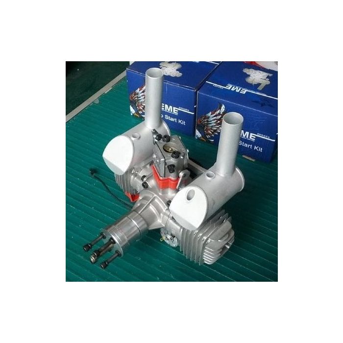 EME 70cc AS (Auto Start) Twin Cylinder, RC Gas Engine with Mufflers