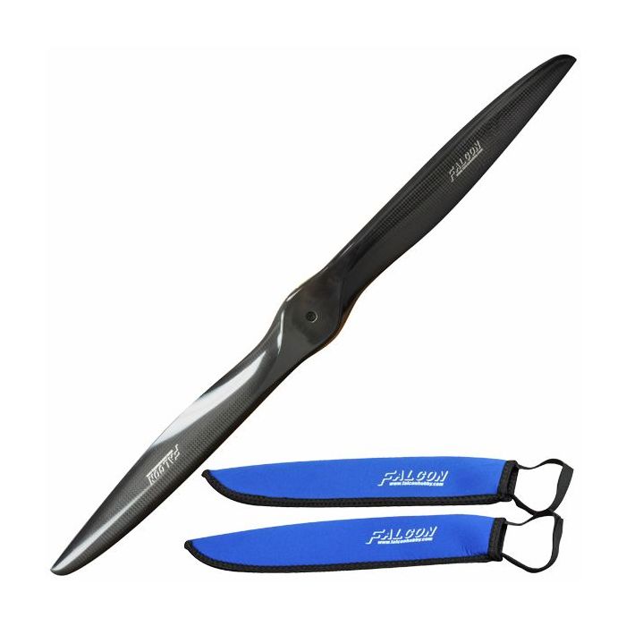 22X10 Carbon Fiber Propeller, w/Prop Covers, by Falcon