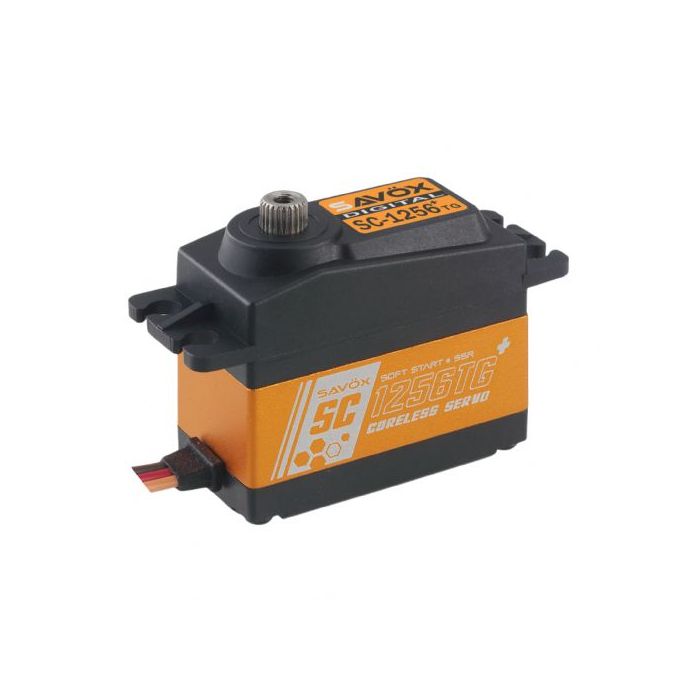 Savox SAVSC1256TGP  Standard Size Coreless Digital Servo with Soft Start, 0.15sec / 277oz @ 6V