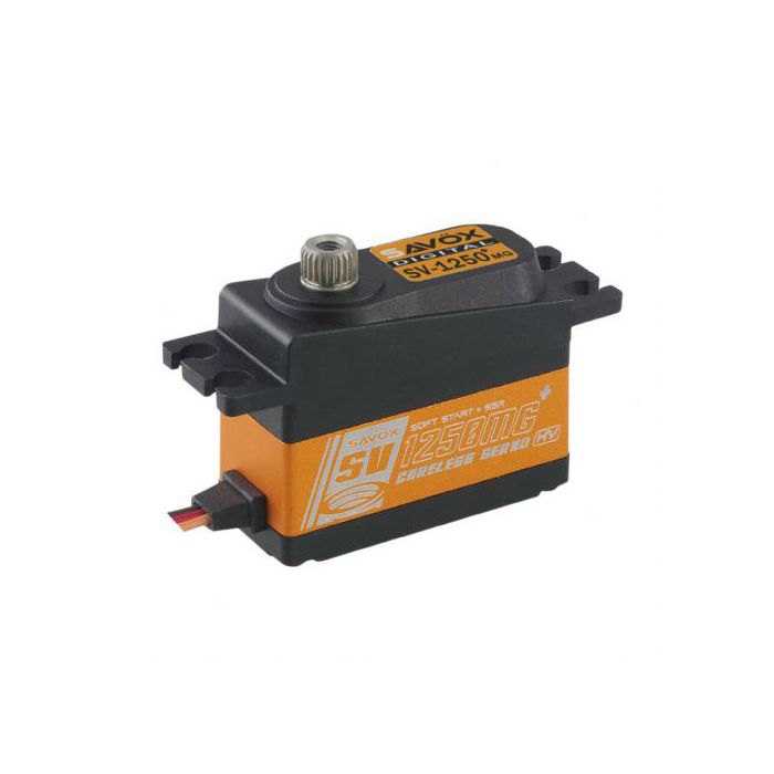 Savox High Voltage Micro Tail Servo w/Soft Start, 0.095sec / 111.1oz @ 7.4v SV1250MGP 