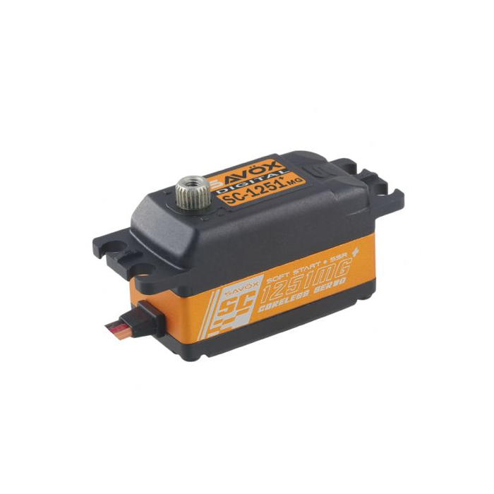 Savox SC1251MGP - Low Profile Digital Servo w/ Soft Start, 0.09sec / 125oz @ 6V