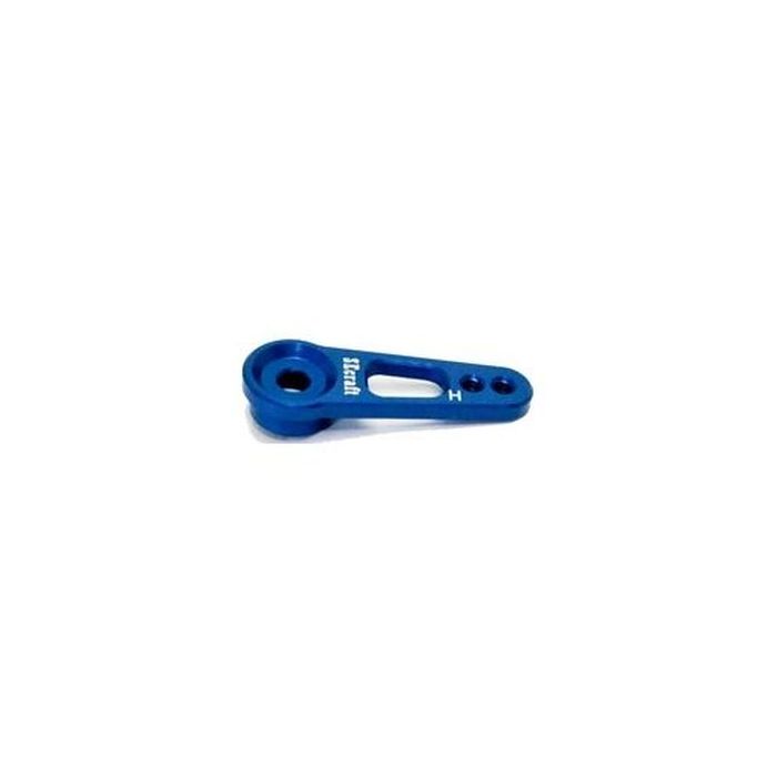 Servo Arm, 24mm (.94") x 2mm Hitec 24T Aluminum, Blue, V1 (Secraft)