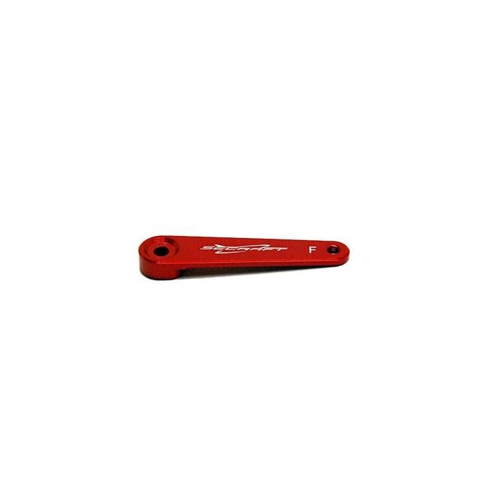 Servo Arm, 1.25" x 4-40 Futaba 25T Aluminum, Red (Secraft V1)