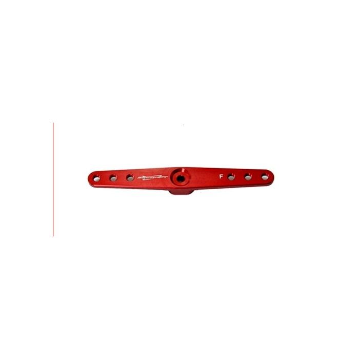 Servo Arm, 2.5" x 4-40 Full Width, Futaba 25T Aluminum, Red (Secraft V1)